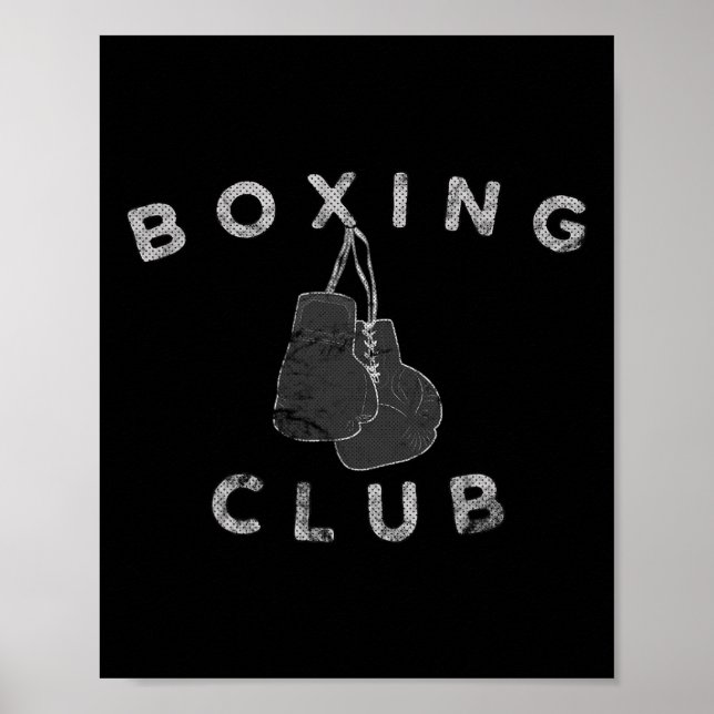 Boxklub Gewitterte Boxhandschuhe Poster (Vorne)
