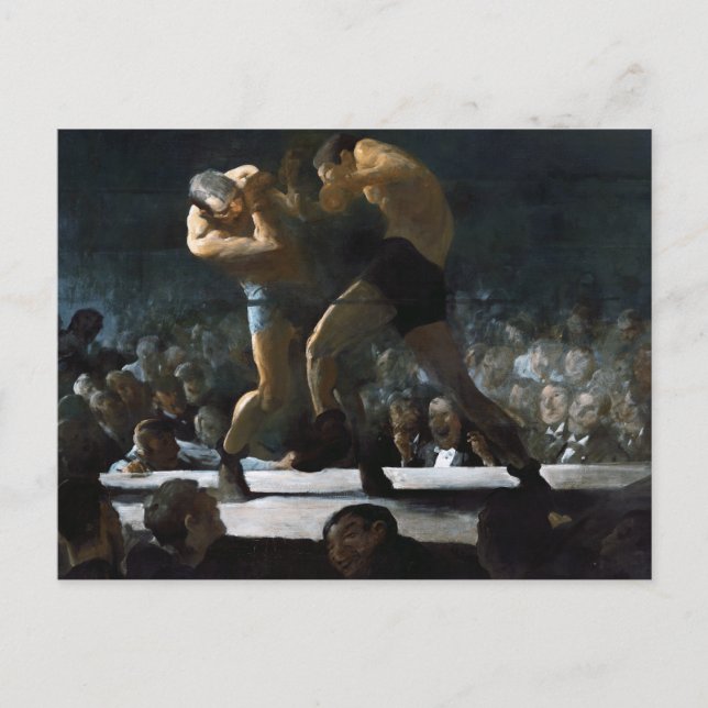 Boxklubgemälde von George Bellows Postkarte (Vorderseite)