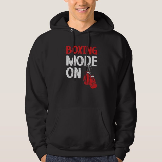 Boxmodus auf dem Beruflichen Boxer-Knockout-Punche Hoodie (Vorderseite)