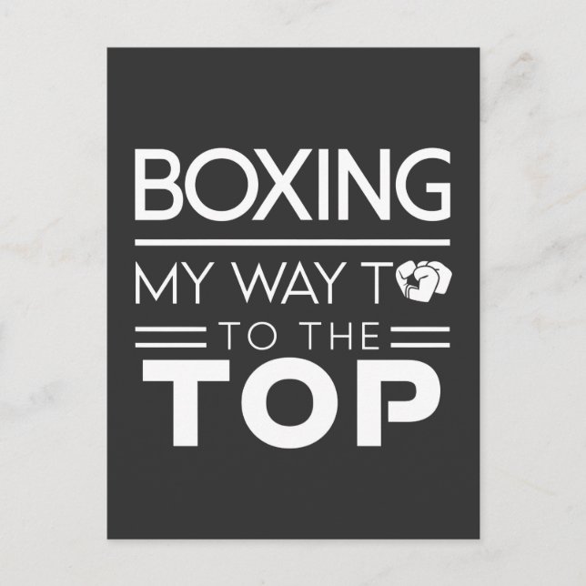 Boxmotivationszitat Fett Minimal Typografie Postkarte (Vorderseite)
