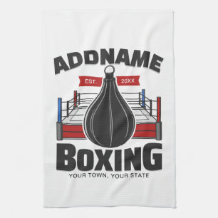 Boxring ADD NAME Boxer Gym Speed Bag Geschirrtuch