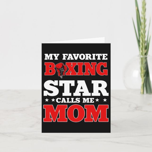 Boxring Gloves Boxer Mama Coach Muttertag Karte (Vorderseite)