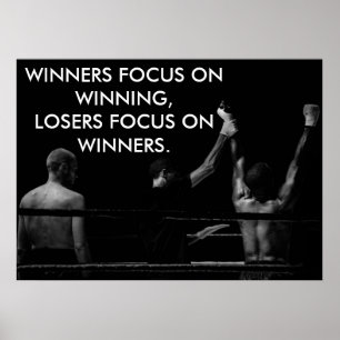 Boxring Motivierendes Siegerzitat Poster