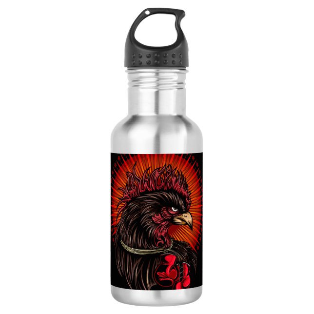 Boxrooster Edelstahlflasche (Vorderseite)