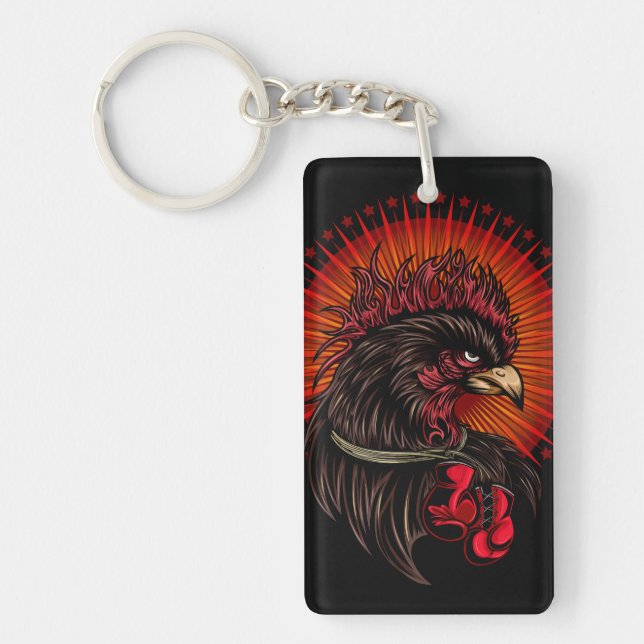 Boxrooster Schlüsselanhänger (Vorderseite)