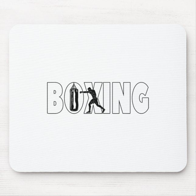 Boxsack Boxer für Männer Jungen Mousepad (Vorne)