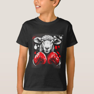 Boxschaf mit Boxhandschuhen Kickboxen Lustig B T-Shirt