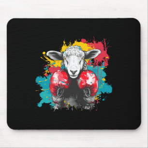 Boxschaf mit Boxhandschuhen Kickboxen Lustiges B Mousepad