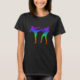Boxschatten in Regenbogenfarbe T-Shirt