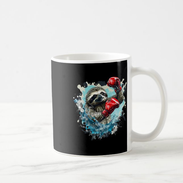 Boxschläger mit Boxhandschuhen Kickboxing Funny B Kaffeetasse (Rechts)
