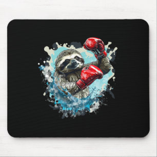 Boxschläger mit Boxhandschuhen Kickboxing Funny B Mousepad