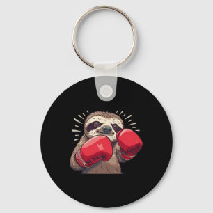 Boxschläger mit Boxhandschuhen Kickboxing Funny B Schlüsselanhänger