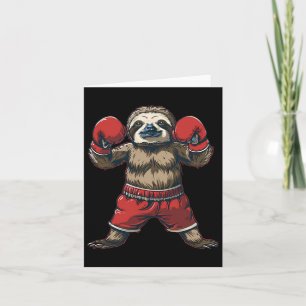 BoxSloth Lover Boxhandschuhe Kickboxing Funny Karte