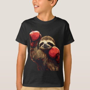 BoxSloth Lover Boxhandschuhe Kickboxing Funny T-Shirt