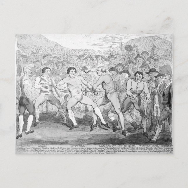 Boxspiel zwischen Thomas Futrell und John Postkarte (Vorderseite)