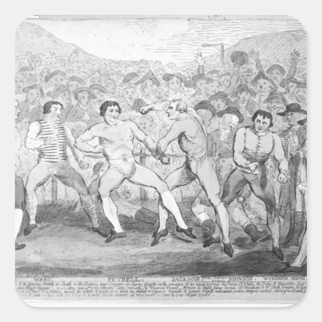 Boxspiel zwischen Thomas Futrell und John Quadratischer Aufkleber (Vorderseite)