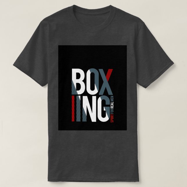 Boxsport für echte Männer Grafik T-Shirt (Design vorne)