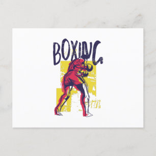 Boxsport Grunge Postkarte