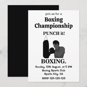 Boxsport Punch It Boxsport Einladung