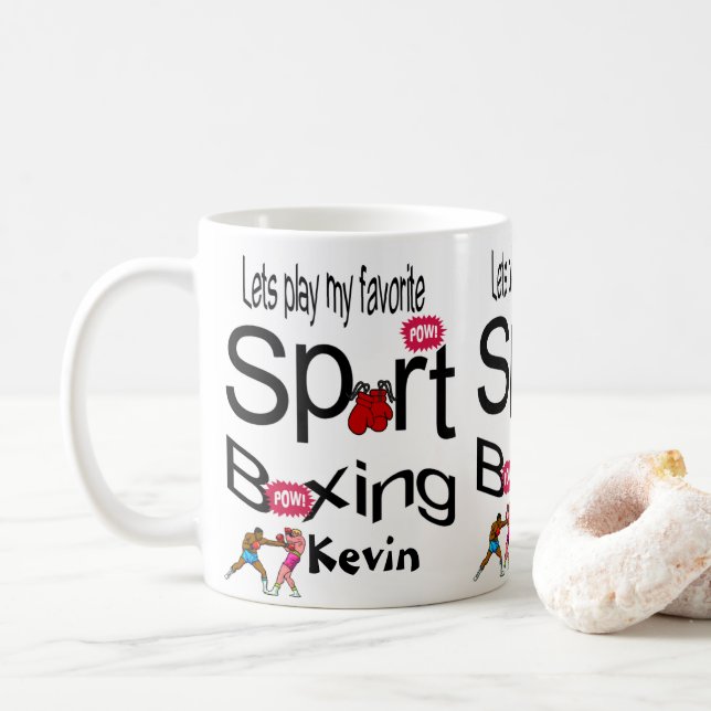 Boxsport-Tasse Kaffeetasse (Mit Donut)