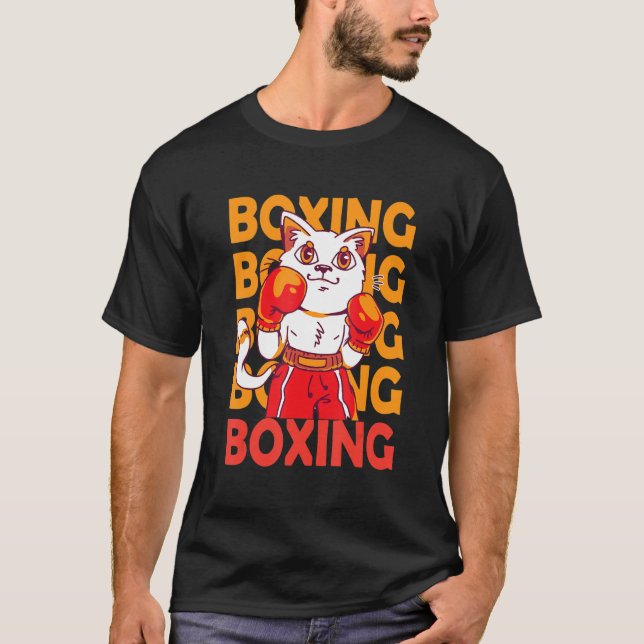 Boxsport von Katzen mit Boxhandschuhen Zitat B T-Shirt (Vorderseite)