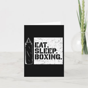 Boxtag essen Sleep Boxen Wiederholen Funny Boxing Karte