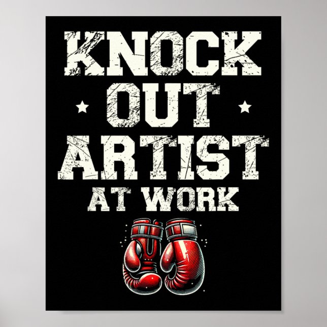 Boxtag Liebe Boxtraining Trainer Kämpfer 11 Poster (Vorne)