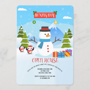 Boxtag Snowman Einladung