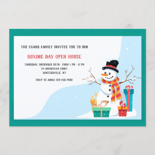 Boxtag Snowman-Urlaub Einladung