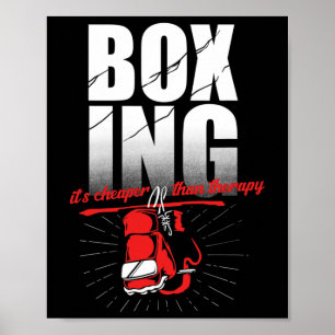 Boxtherapie Kickboxen Boxer Poster