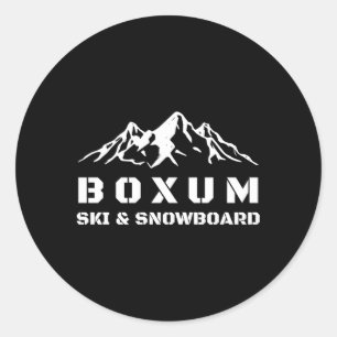 Boxum Ski Snowboard Runder Aufkleber
