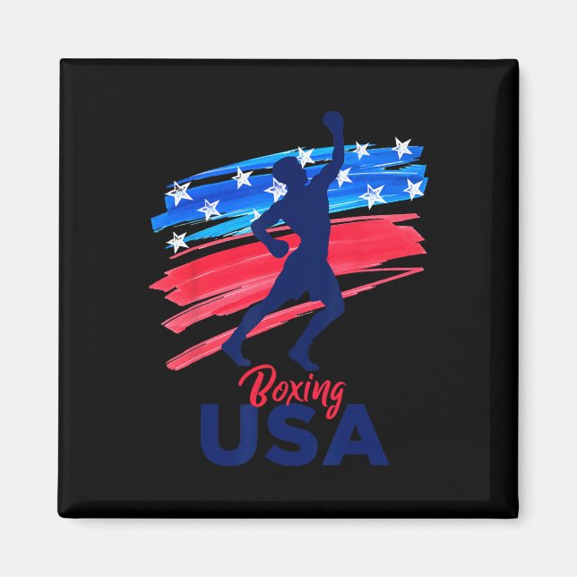 Boxunterstützung für das Team Shirt USA Flag Ameri Magnet (Vorne)