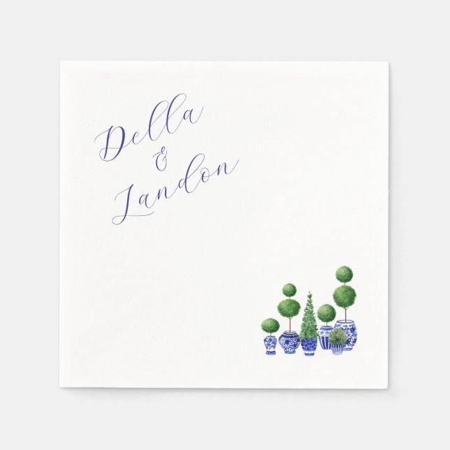 Boxwood Blue - Cocktail Paper Napkin Serviette (Vorderseite)