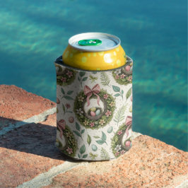 Boxwood Easter Wreath Pink Bow with Egg Dosenkühler