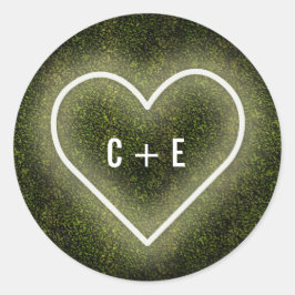 Boxwood Wedding Runder Aufkleber