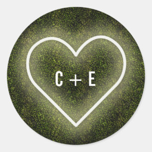 Boxwood Wedding Runder Aufkleber