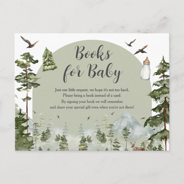 Boy Adventure Pine Forest Books for Baby Postkarte (Vorderseite)