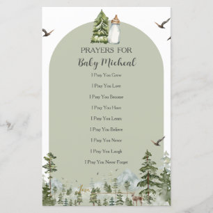 Boy Adventure Pine Forest Prayers für Baby