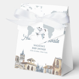 Boy Adventure World Map Airplane Baby Shower Geschenkschachtel