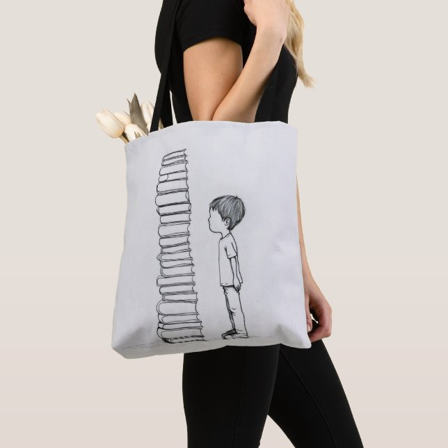 Boy and Books Line Art. (Von Nahem)