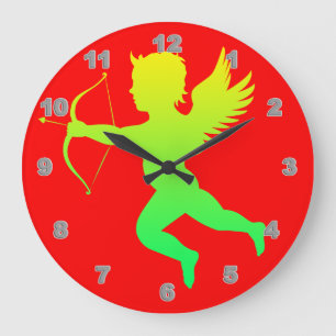 Boy Angel Acrylic Wall Clock Große Wanduhr