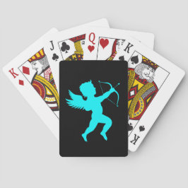 Boy Angel Turquoise Black Playing Cards Spielkarten