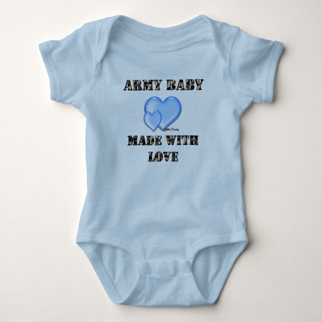 Boy Army Baby Made mit Liebe von Dani Strampler (Vorderseite)