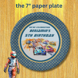 Boy Auto Racing Thema 5. Geburtstagsparty Pappteller