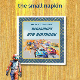 Boy Auto Racing Thema 5. Geburtstagsparty Serviette
