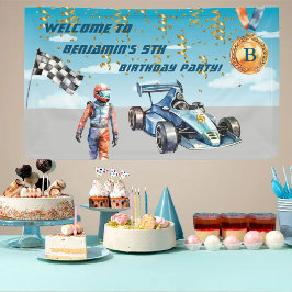 Boy Auto Racing Thema 5th Birthday Party Banner