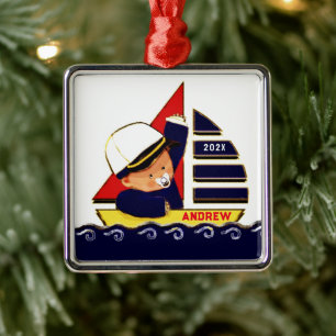 Boy Baby 2024 Collectible Silbernes Ornament