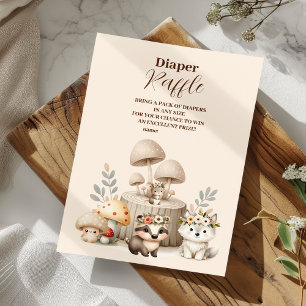 Boy Baby Boho Woodland Diapper Raffle Begleitkarte