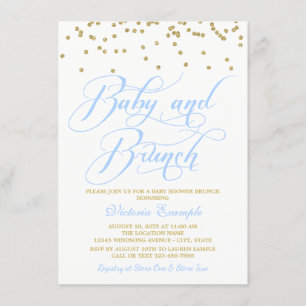 Boy Baby Brunch Kinderdusche Einladungen