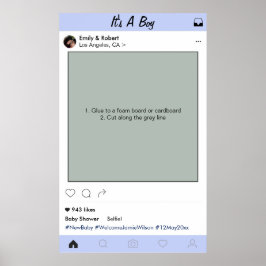 Boy Baby Dusche Party Prop Foto Kabine Rahmen Poster